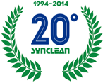 synclean anniversary logo industrial cleaning machines